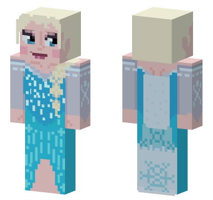 Elsa From Frozen Minecraft Bedrock skin