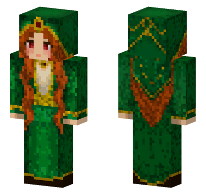 Emerald Forest Sorceress Minecraft Bedrock skin