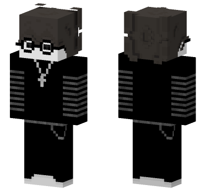 Emo Boy With Glasses Minecraft Bedrock skin