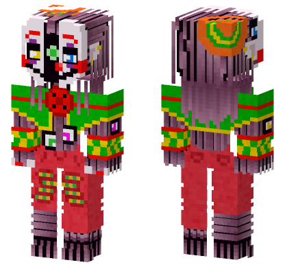 Ennard Showbiz Circus Edit Minecraft Bedrock skin