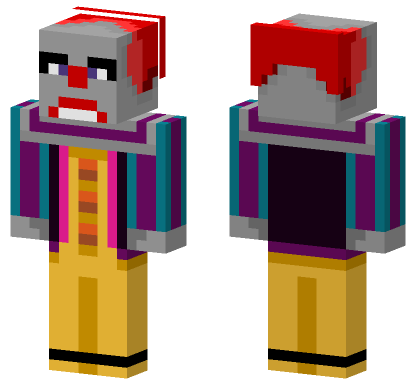 Evil Clown Skin Minecraft Bedrock skin