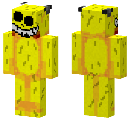 Evil Corrupted Dangerous Pikachu Minecraft Bedrock skin