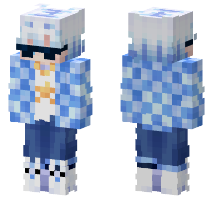 Expchan Blue Outfit Minecraft Bedrock skin