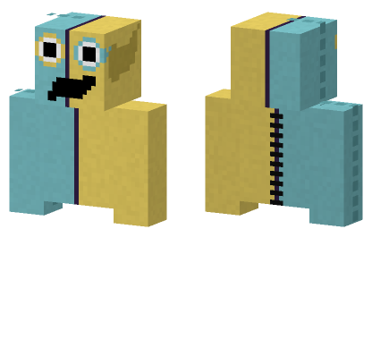 Experiment Jester Yellow Blue Minecraft Bedrock skin