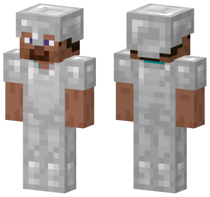 Fake Iron Steve Minecraft Bedrock skin
