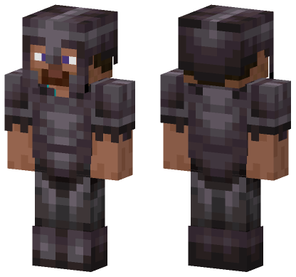Fake Netherite Steve Minecraft Bedrock skin