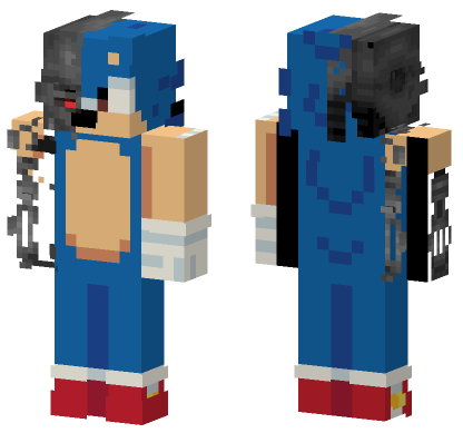 Faker Sonic Minecraft Bedrock skin