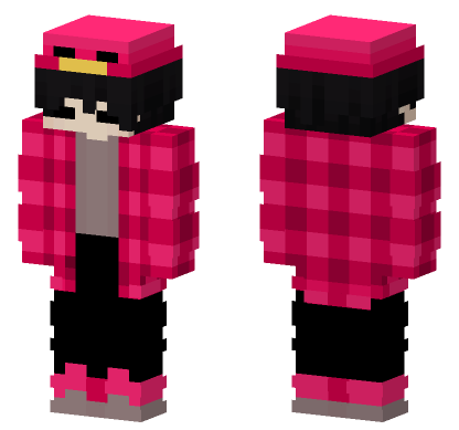 Falconu Pink Plaid Minecraft Bedrock skin
