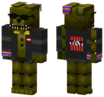 Fancy Plushtrap Minecraft Bedrock skin