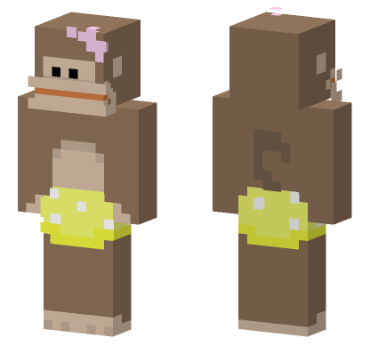 Femalemonkey2 Monkey Skin Minecraft Bedrock skin