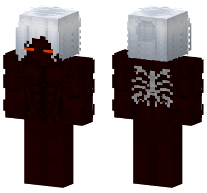 Fiery Skeleton Warrior Minecraft Bedrock skin