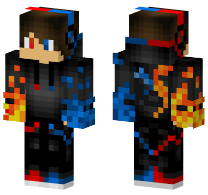 Fire and Ice Skin Minecraft Bedrock skin