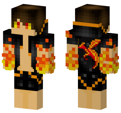 Fire Boy Vacation Minecraft Bedrock skin