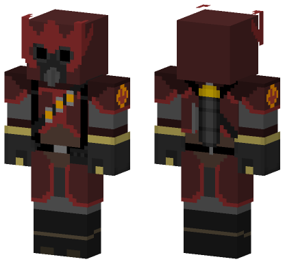 Fire Nation Soldier Pyro Minecraft Bedrock skin
