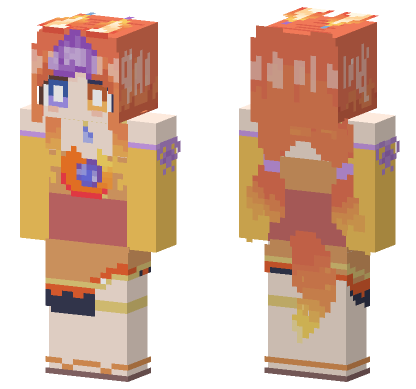 Firefox Anime Girl Minecraft Bedrock skin