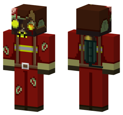 Fireman Zombie Minecraft Bedrock skin