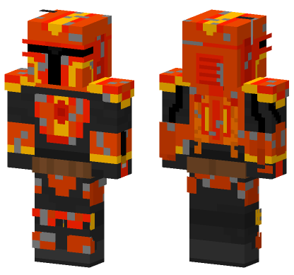 Firey Mandalorian Minecraft Bedrock skin
