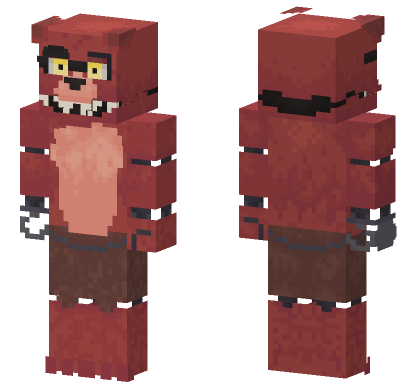 Fixed Withered Foxy Minecraft Bedrock skin