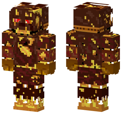 Flaming Springtrap Minecraft Bedrock skin