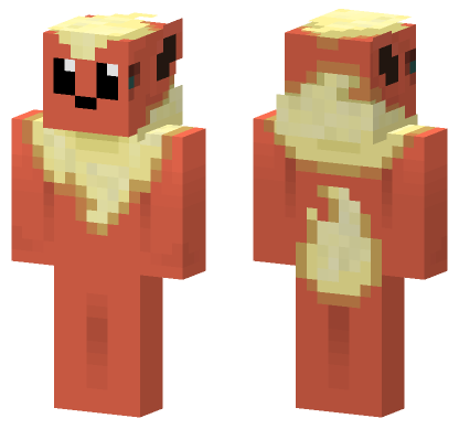 Flareon Pokemon Minecraft Bedrock skin