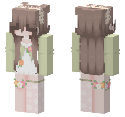 Flower Girl Outfit Minecraft Bedrock skin