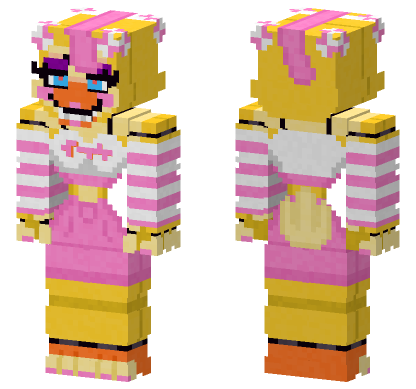 FNAF 2 Toy Chica Minecraft Bedrock skin