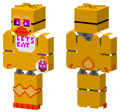 FNAF Chica Skin Minecraft Bedrock skin