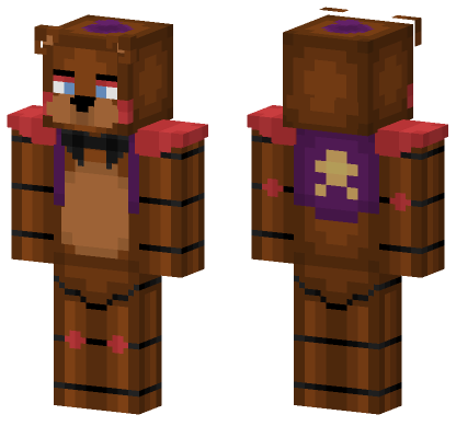 FNAF Freddy Seasons 1 & 2 Minecraft Bedrock skin