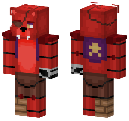 FNAF Regrets Foxy Season 2 Minecraft Bedrock skin