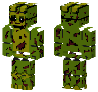 FNAF Springtrap Minecraft Bedrock skin