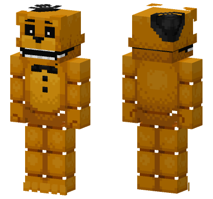 FNAF World Adventure Golden Freddy Minecraft Bedrock skin