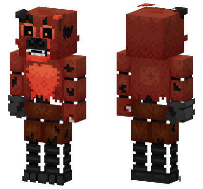 FNAF World Nightmare Foxy Minecraft Bedrock skin