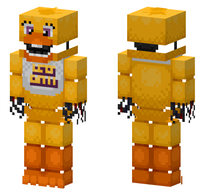 FNAF World Withered Chica Minecraft Bedrock skin