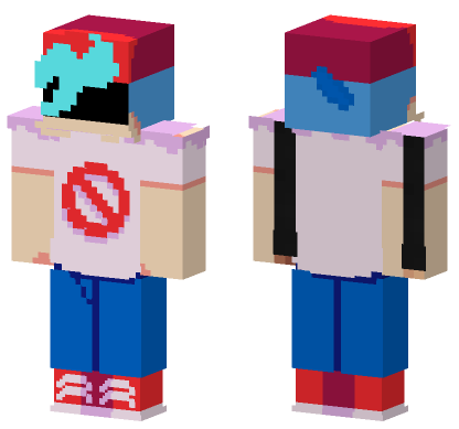 FNF Boyfriend Revenge Minecraft Bedrock skin
