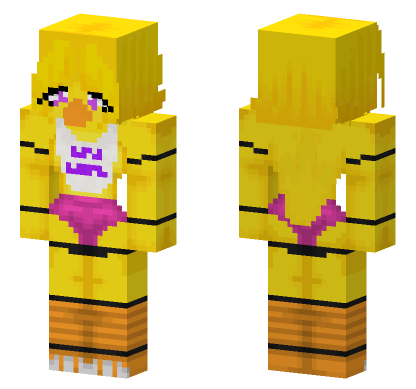 Fnia Chica Anime Minecraft Bedrock skin