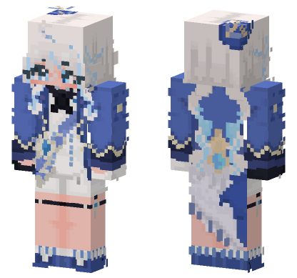 Focalors Furina Genshin Hydro Archon Minecraft Bedrock skin