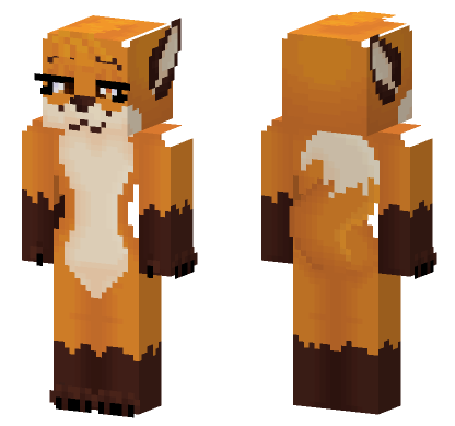 Fox Furry Female Minecraft Bedrock skin