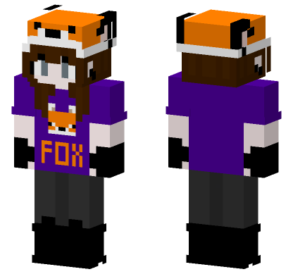 Fox Hat Shirt Skin Minecraft Bedrock skin