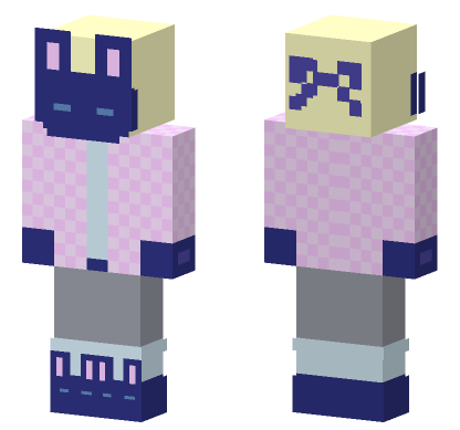 Fox Shy Bunny Jam Skin Minecraft Bedrock skin