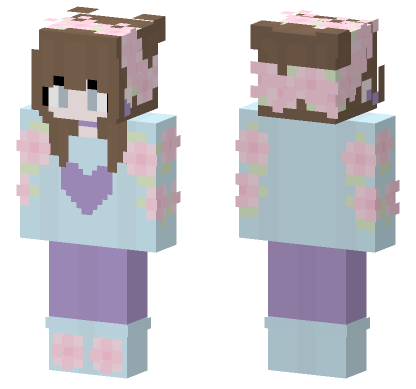 FoxshyBunny Cherry Blossom Pastel Minecraft Bedrock skin
