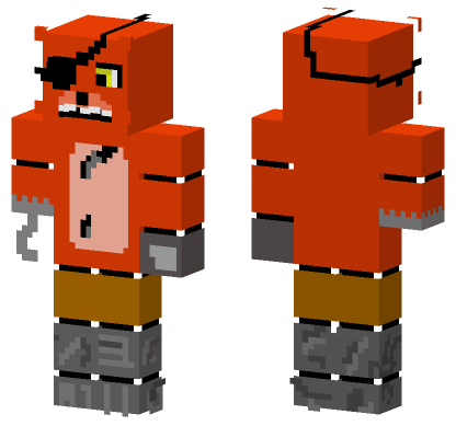 Foxy The Pirate Fox Minecraft Bedrock skin