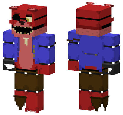 Foxy The Pirate Fox Minecraft Bedrock skin
