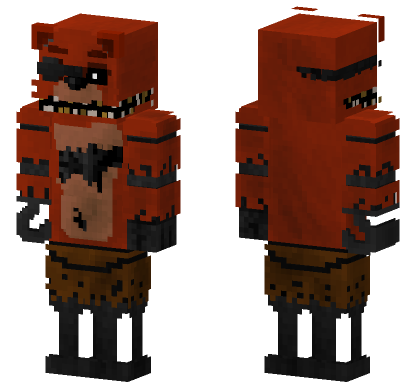 Foxy White Dot Eyes Minecraft Bedrock skin