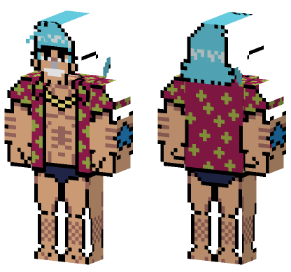 Franky Pretimeskip 1 Minecraft Bedrock skin