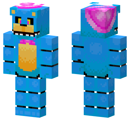 Freddy Fazbear Blacklight Edition Minecraft Bedrock skin