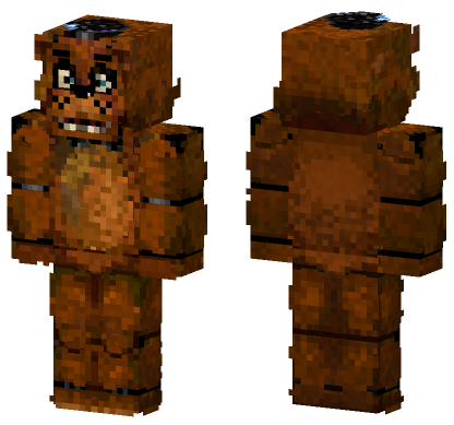 Freddy Fazbear Five Nights Minecraft Bedrock skin