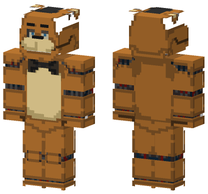 Freddy Fazbear FNAF Movie Minecraft Bedrock skin