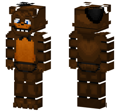 Freddy Fazbear FNAF1 Minecraft Bedrock skin