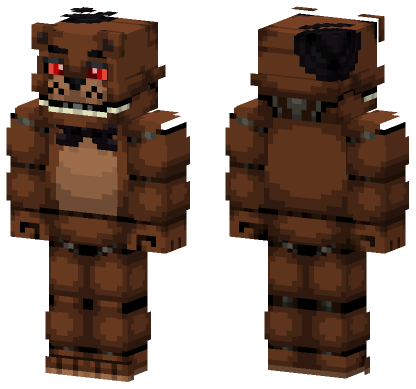 Freddy Fazbear Night Mode Minecraft Bedrock skin