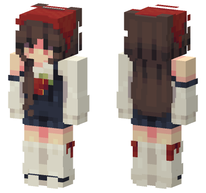 Fresita Maid Outfit Minecraft Bedrock skin